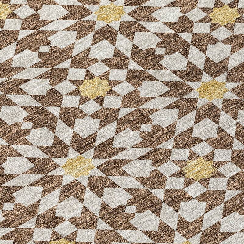 Machine Washable Indoor/ Outdoor Chantille Boho Morrocan Rug