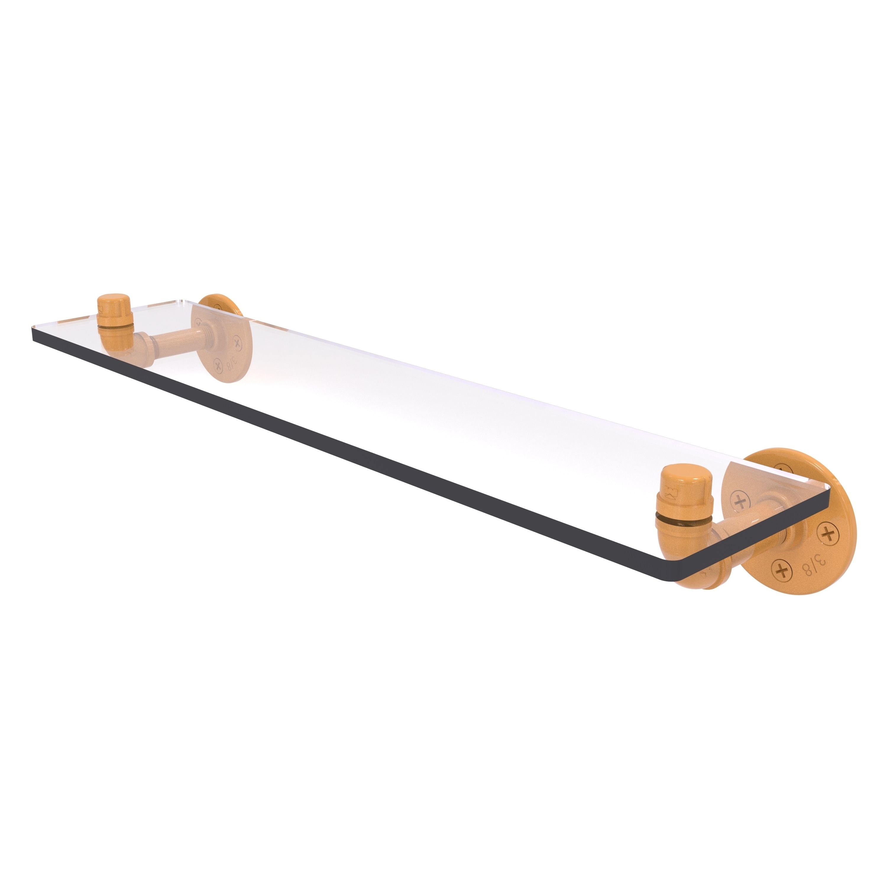 Allied Brass Pipeline Collection 16 Inch Glass Shelf