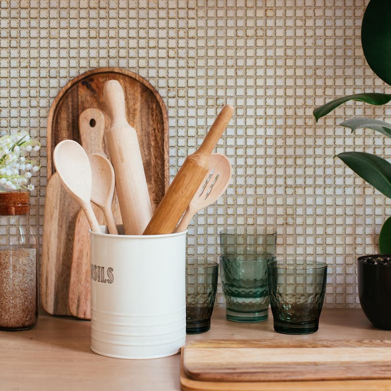 Merola Tile Fioretti Glossy Beige 12" x 12" Porcelain Floor and Wall Tile