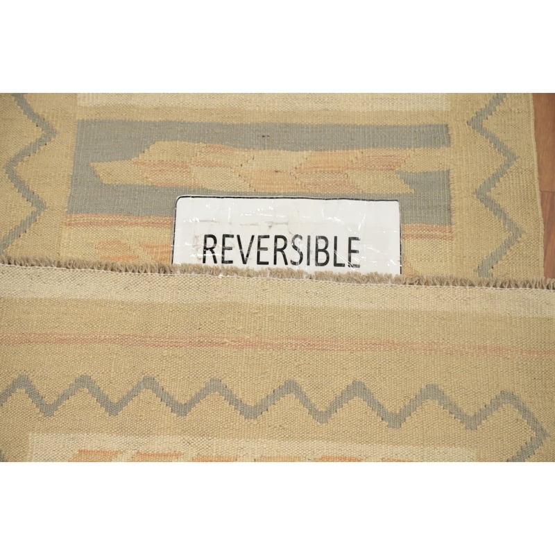 Hand Woven Oriental 100% Wool Carpet Southwestern Tribal Multi-Colored Kilim Area Rug - 3' 9'' X 2' 0''
