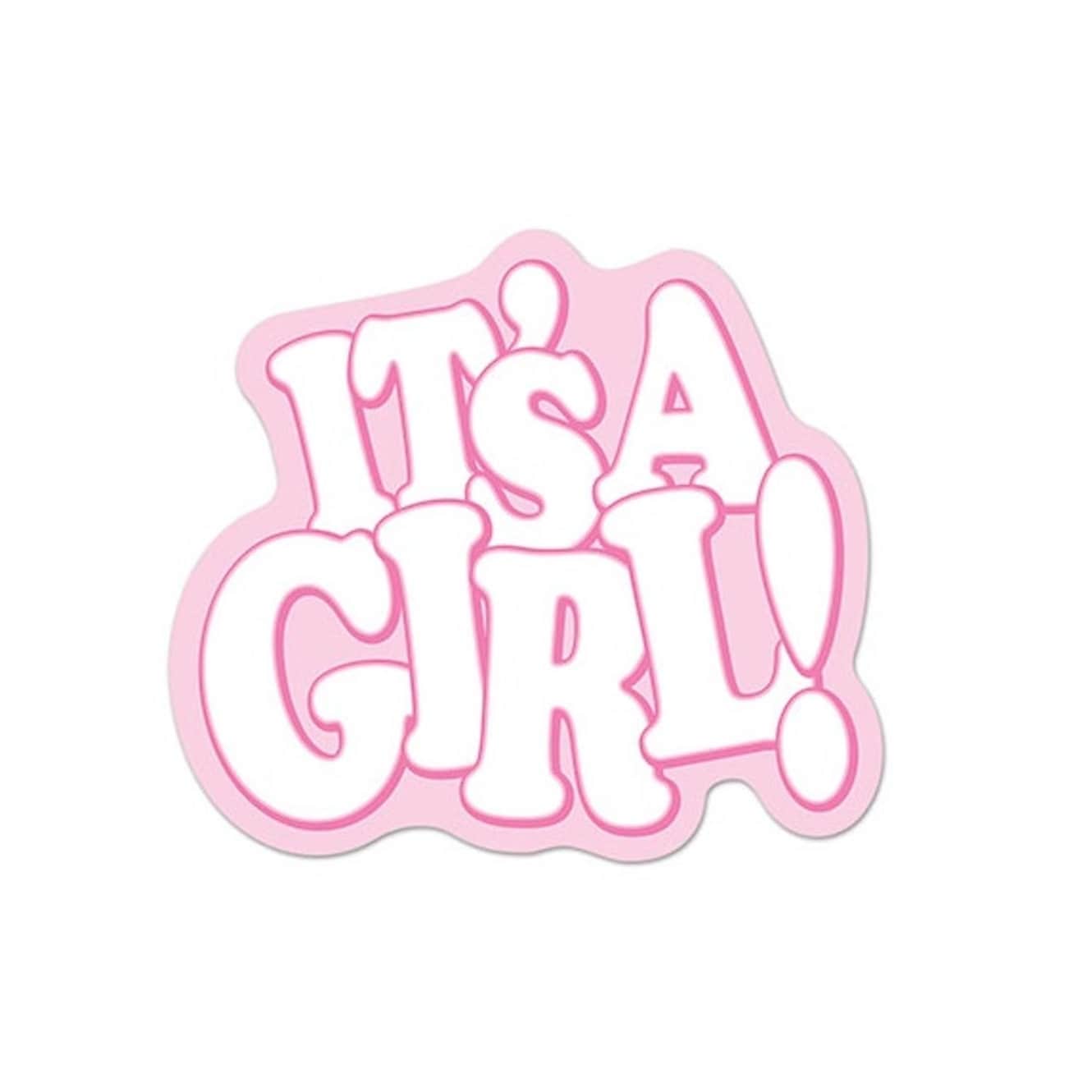 Shop Pack Of 12 It S A Girl Pink And White Baby Shower Cutout