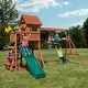 preview thumbnail 1 of 6, Swing-N-Slide Playful Palace Wood Outdoor Playground Swing Set