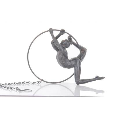 Athletic Man Hanging Ring Sculpture