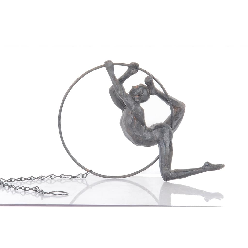 Athletic Man Hanging Ring Sculpture
