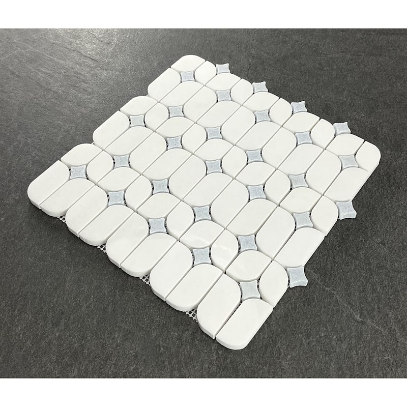 2.25" x 12.5" Marble Novelty Mosaic Wall & Floor Tile - Case (10 Sheets)