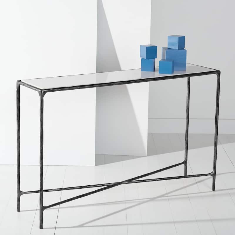 SAFAVIEH Couture Dorotea Forged Metal Rectangle Console Table - 48" W x 12" L x 30" H - 48"W x 12"D x 30"H