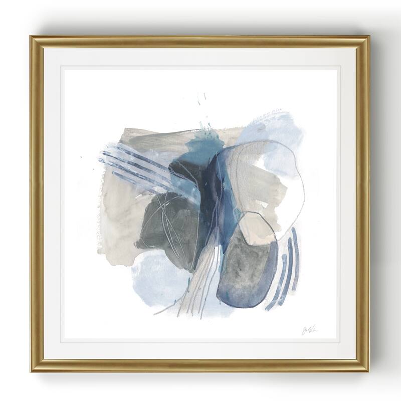 Stone Ellipses I -Black Framed Print