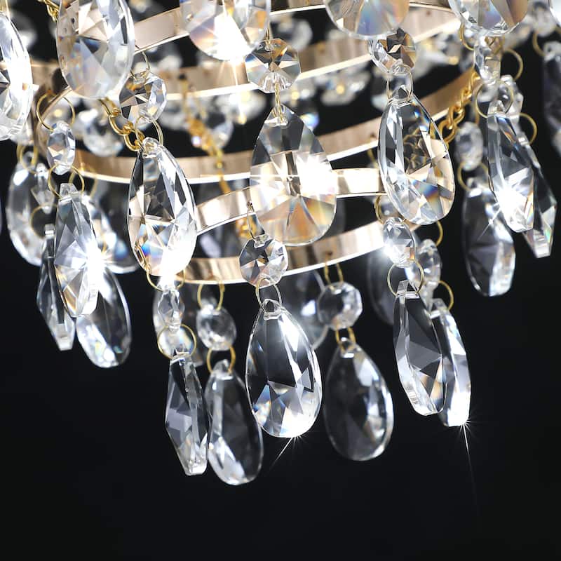 Gold Crystal Chandeliers,Large Contemporary Luxury Ceiling Lighting for Living Room Dining Room Bedroom Hallway