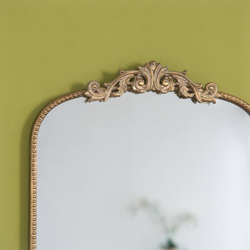 24" x 42" Arch Mirror Baroque Inspired Wall Decor