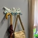 preview thumbnail 6 of 8, Cast Iron Sealife Plaque With Coral Hooks - Coastal Wall Decor - 5.75 X 15.5 X 2 inches