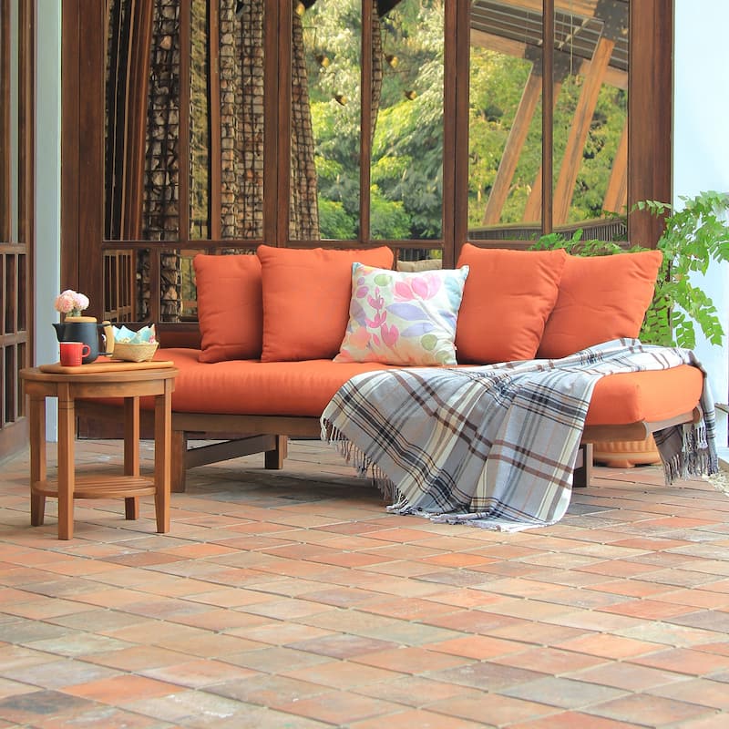 Cambridge Casual West Lake Convertible Wood Outdoor Sofa Daybed