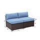 preview thumbnail 10 of 8, COSIEST Sectional Add-on Armless Cushioned Patio Chairs (Set of 2)
