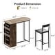 preview thumbnail 8 of 9, Dining Room Table with Double Tier Wine Rack and Glasses Hanging Brown