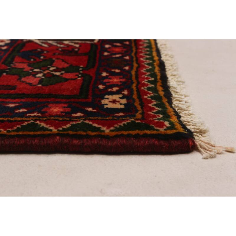 ECARPETGALLERY Hand-knotted Andelz Navy Wool Rug - 4'4 x 8'4