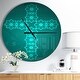 preview thumbnail 7 of 8, Designart 'Turquoise Holy Cross' Oversized Contemporary Wall CLock