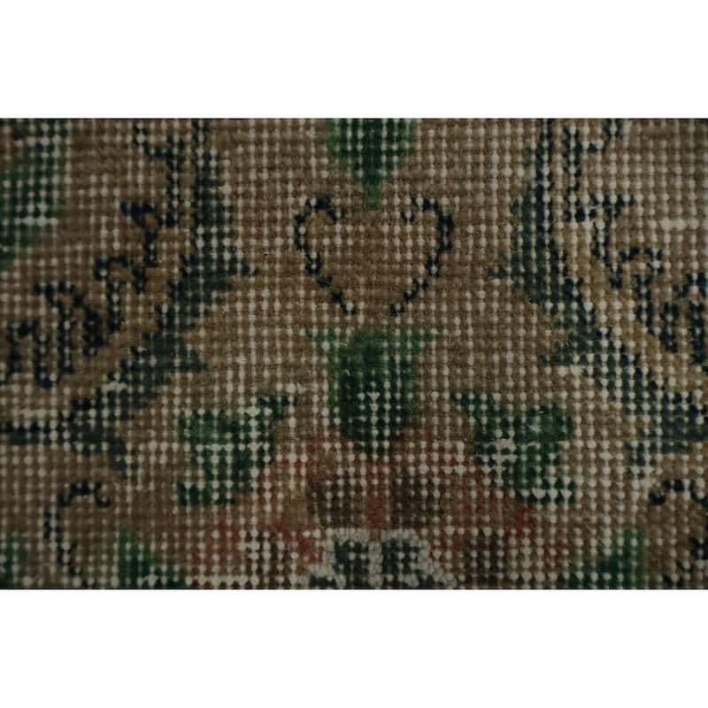 Hand Knotted Oriental 100% Wool Carpet Transitional Floral Beige & Ivories Anatolian Area Rug - 8' 8'' X 4' 8''