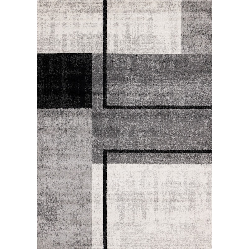 HomeRoots Geto Abstract Modern Rectangle Area Rug