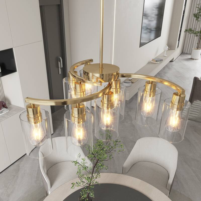 9-Light Modern Farmhouse Chandelier