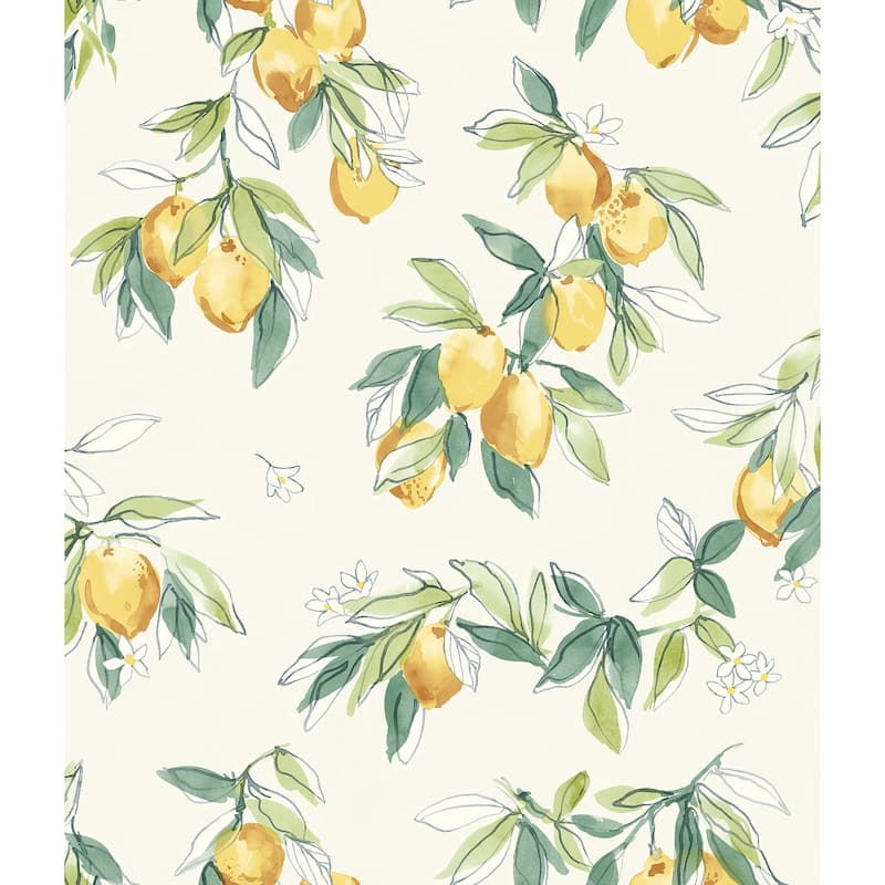 Chesapeake Lemonade Yellow Citrus Wallpaper