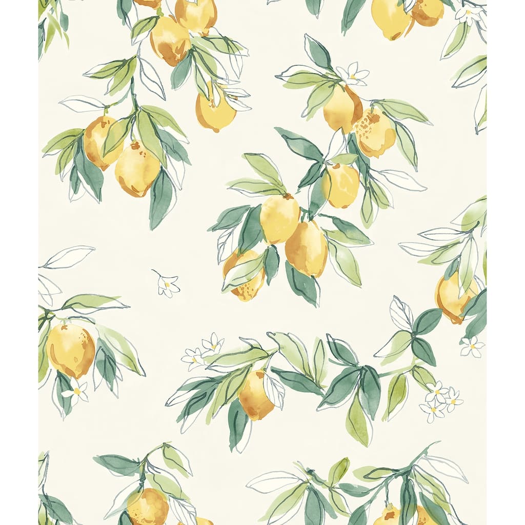 Chesapeake Lemonade Yellow Citrus Wallpaper