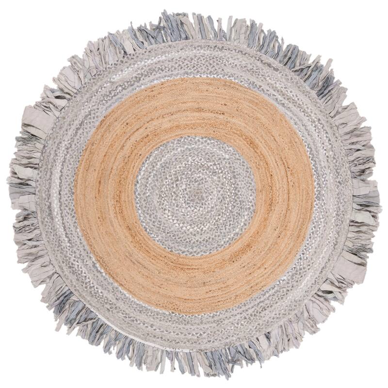 SAFAVIEH Handmade Cape Cod Wobke Jute Rug with Fringe