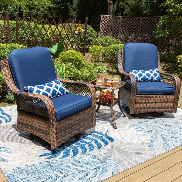 Wicker swivel rocker clearance chair