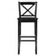 preview thumbnail 15 of 19, Linon Copper Grove Frunza Wooden 30-inch X-back Bar Stool