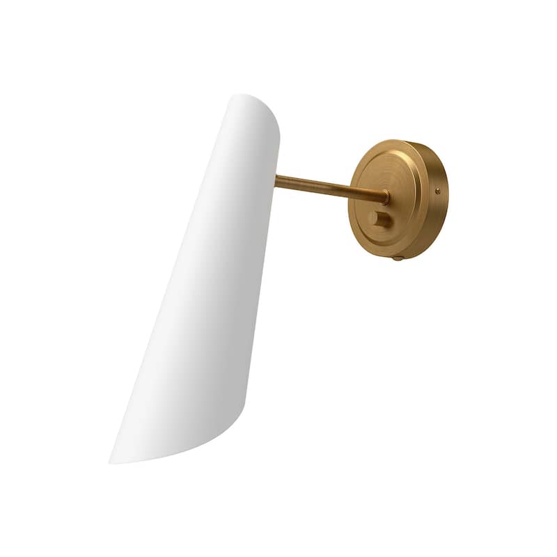 Alora Lighting WV572205 Gabriel 15" Tall Wall Sconce - White / Aged Gold