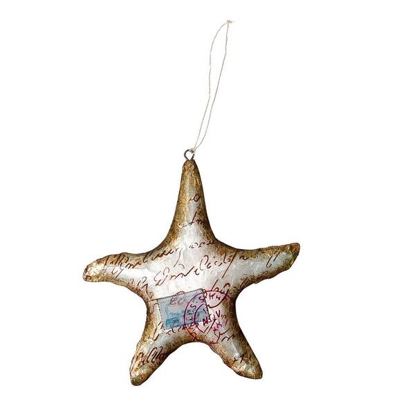 slide 2 of 2, Postcard Beach Starfish Christmas Xmas Ornament