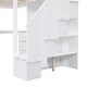 preview thumbnail 18 of 16, Loft Bed with L-Shaped Desk and Drawers Twin Size Kids Bed with Cabinet and Storage Staircase Kids Furniture, Gray