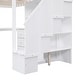 preview thumbnail 58 of 80, Multifunctional Wood Twin Size Loft Bed with L-Shaped Desk and Storage Staircase, Loft Bed Frame with Cabinet and Drawers