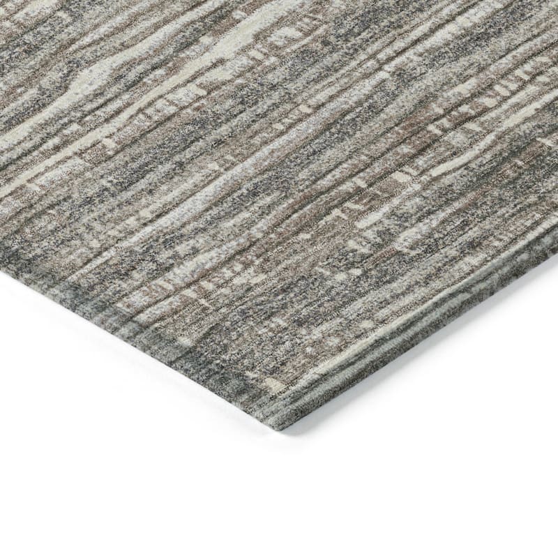 HomeRoots Striped Transitional Rectangle Outdoor Rug