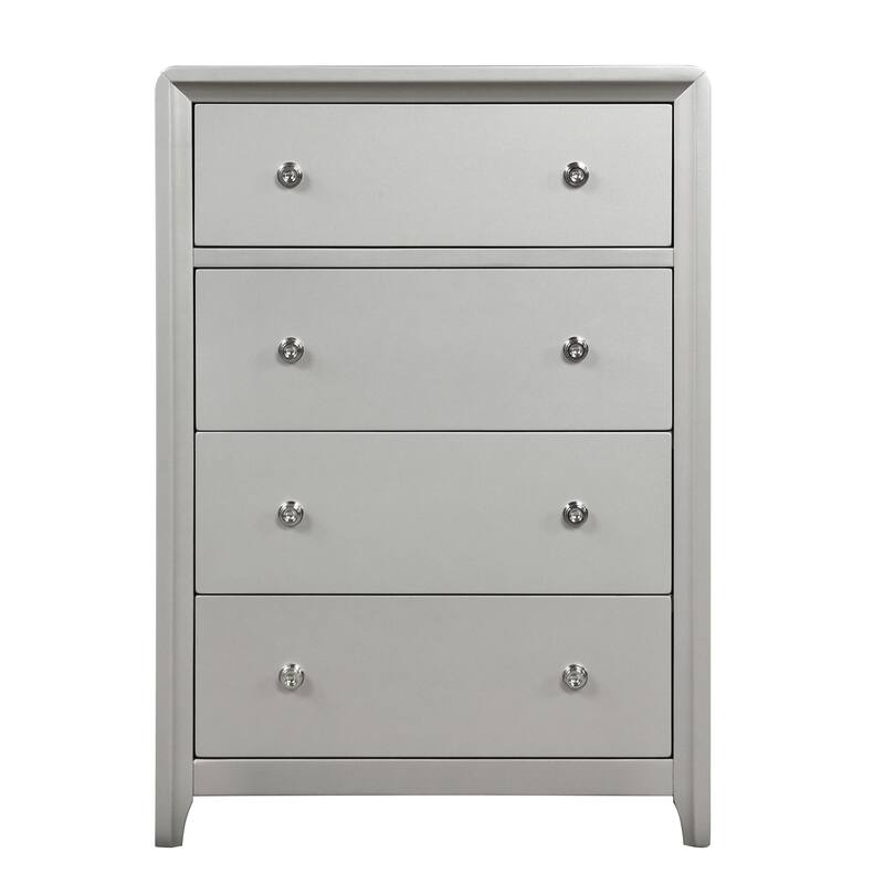 Furniture of America Milandra Modern Champagne Solid Wood 4-Drawer Storage Chest