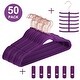 preview thumbnail 33 of 42, Hanger Sets Heavy Duty Velvet Hangers 50 Pack-Non Slip &Ultra Thin - 50pack