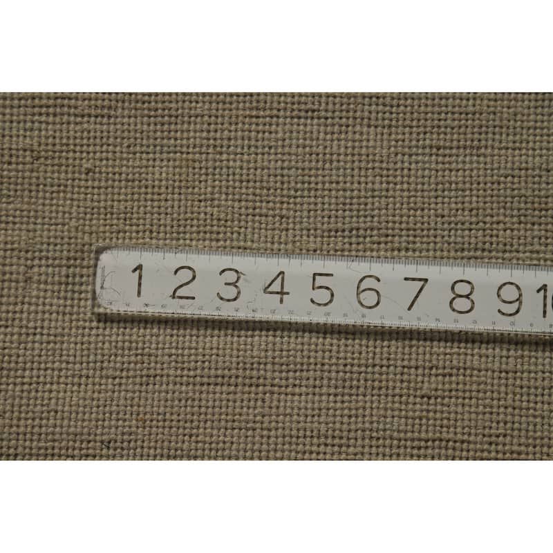 Hand Knotted Oriental 100% Wool Carpet Modern Solid Green Gabbeh Area Rug - 13' 2'' X 10' 3''