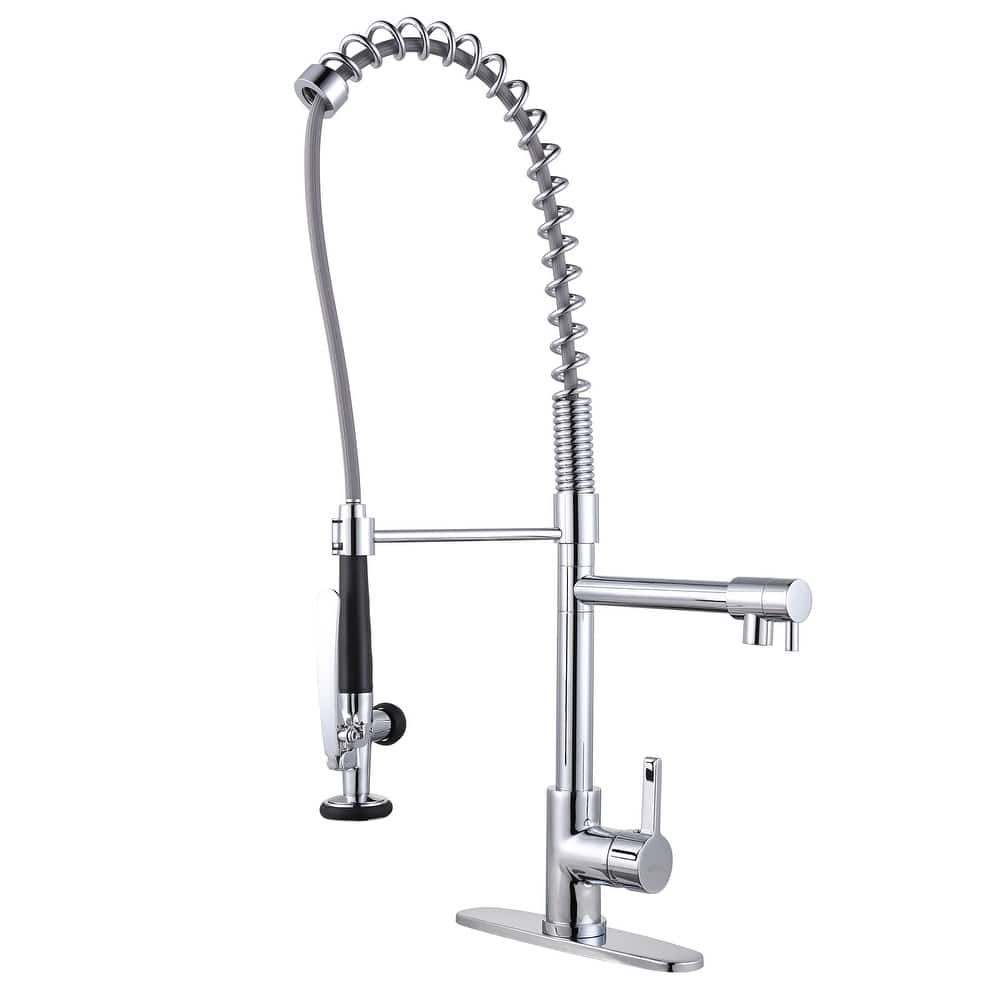 WOWOW Commercial Kitchen Faucet with Pre-Rinse Sprayer