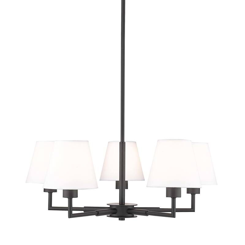 Z-Lite 744-26R Leila 5 Light 26" Wide Chandelier - Matte Black