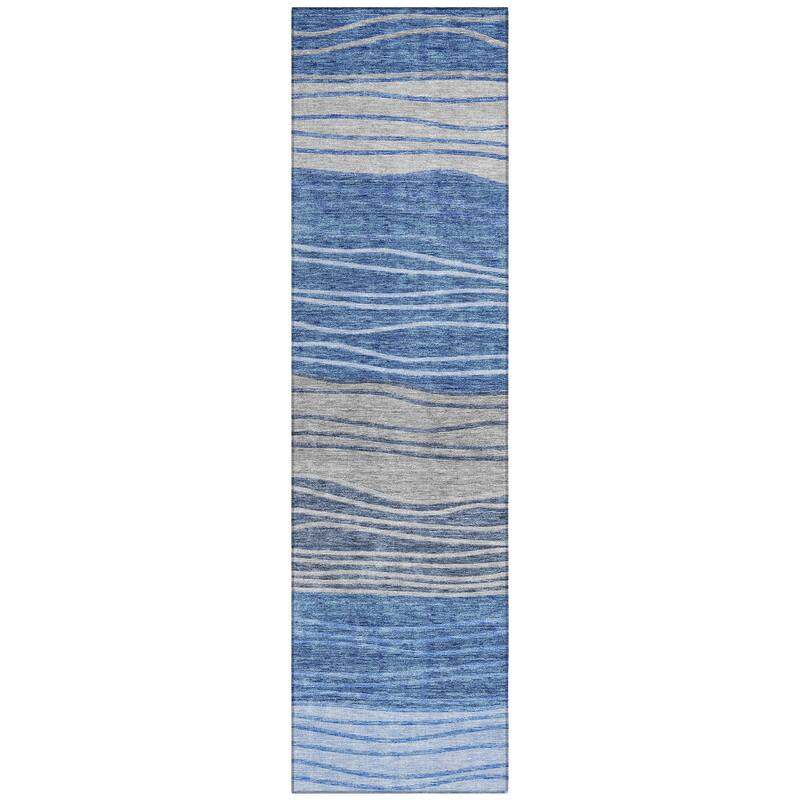Machine Washable Indoor/ Outdoor Chantille Modern Stripes Rug