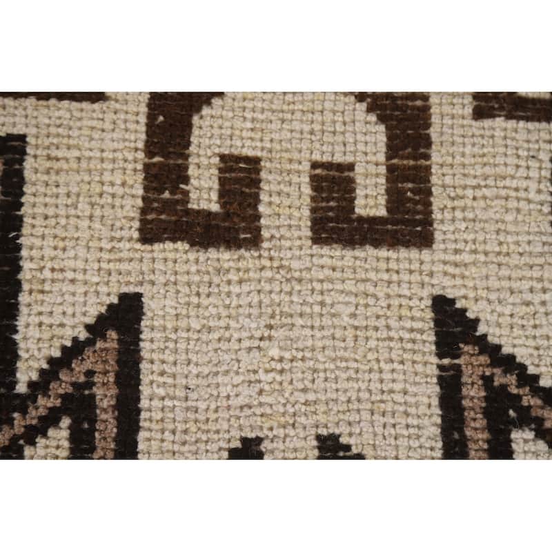Natural Dye Tribal Kurdish Turkish Runner Rug Handmade Wool Carpet - 3'2"x 12'8"