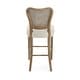 preview thumbnail 7 of 11, Naci Rubberwood Farmhouse 30-Inch Barstool with Cane Backrest (set of 2) by Christopher Knight Home