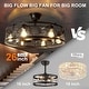 preview thumbnail 16 of 20, Cage Ceiling Fan with Light and Smart Control for Bedroom, Farmhouse