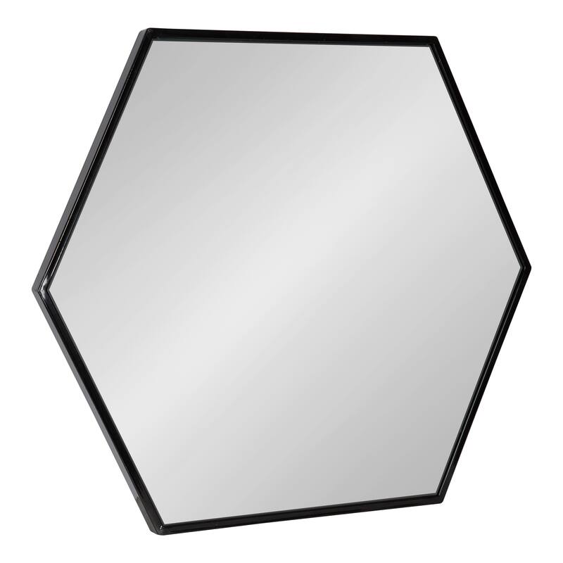 Kate and Laurel McNeer Glam Hexagon Framed Wall Mirror - 22x25 - Black