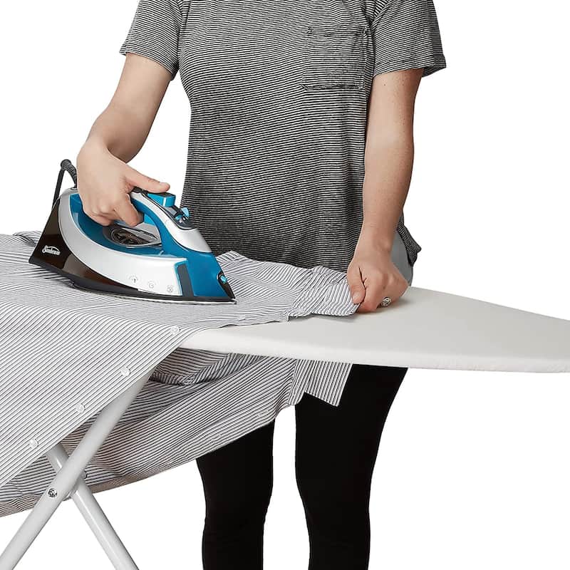 Ironing Board Cover and Pad- 54" x 15" Reflective Silicone Resists Scorching, Burning, and Staining - Elastic Edge and Straps