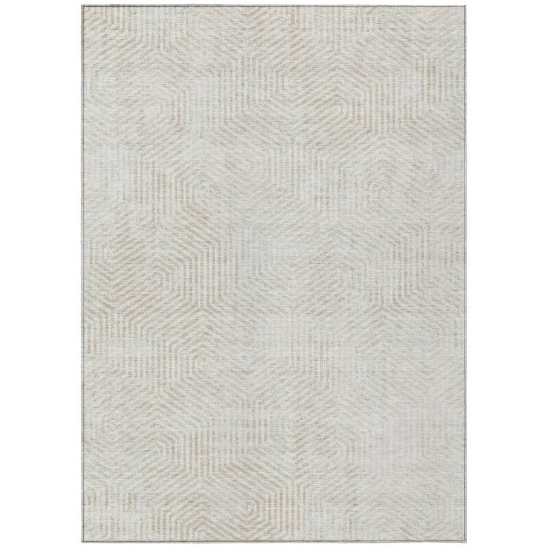 HomeRoots Geometric Transitional Rectangle Outdoor Rug