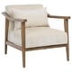 preview thumbnail 1 of 4, Buckley Polyester Velvet Upholstered Occasional Chair, Cream