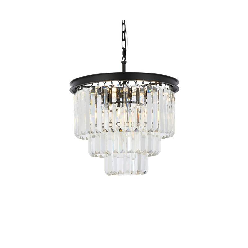 Royce Edge 9-Light Matte Black Chandelier