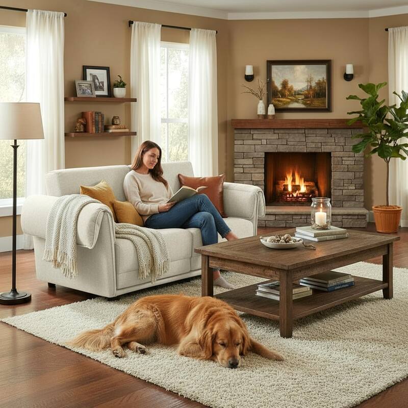 65" Loveseat Sleeper Sofa, Convertible Couch Bed Loveset Small Couchs for Living Room