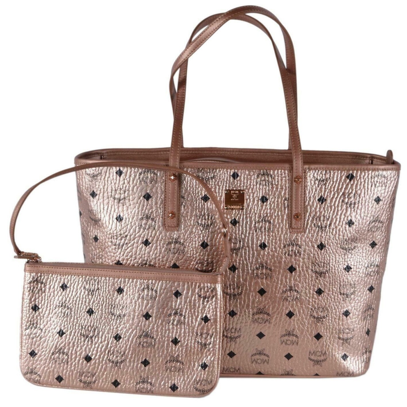 Rose gold mcm tote outlet