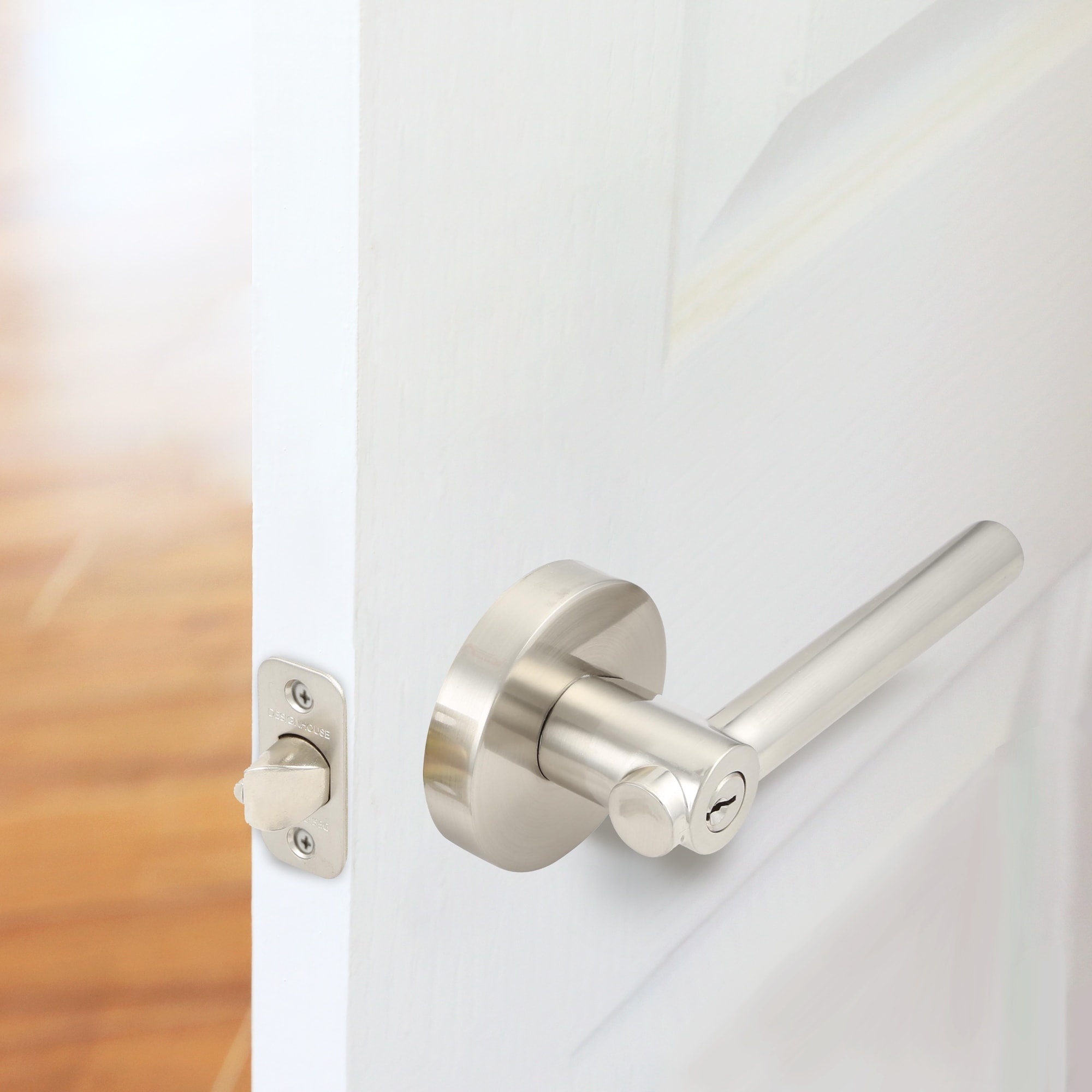 Design House 580977 Eastport Contemporary Entry Door Lever Satin Nickel -  Bed Bath & Beyond - 37286259