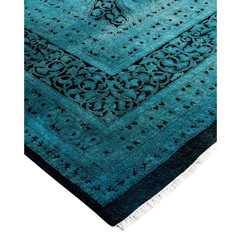 Contemporary Overdyed Wool Hand Knotted Area Rug - 8' 1" x 10' 3"